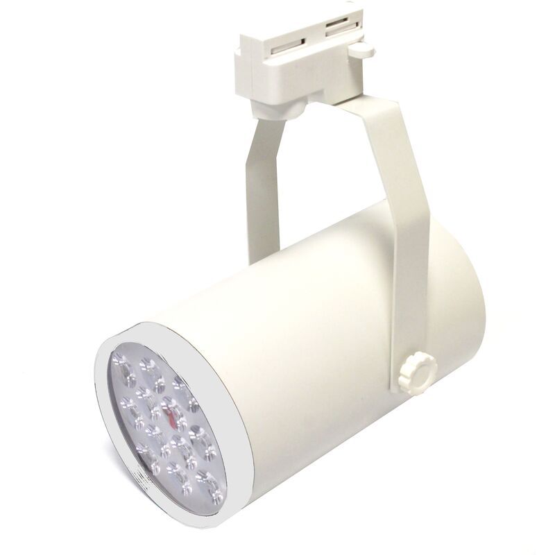 BeMatik - LED-Strahler 12W Schienen weißen Elfenbeinweiß 100x190mm kalten Tag