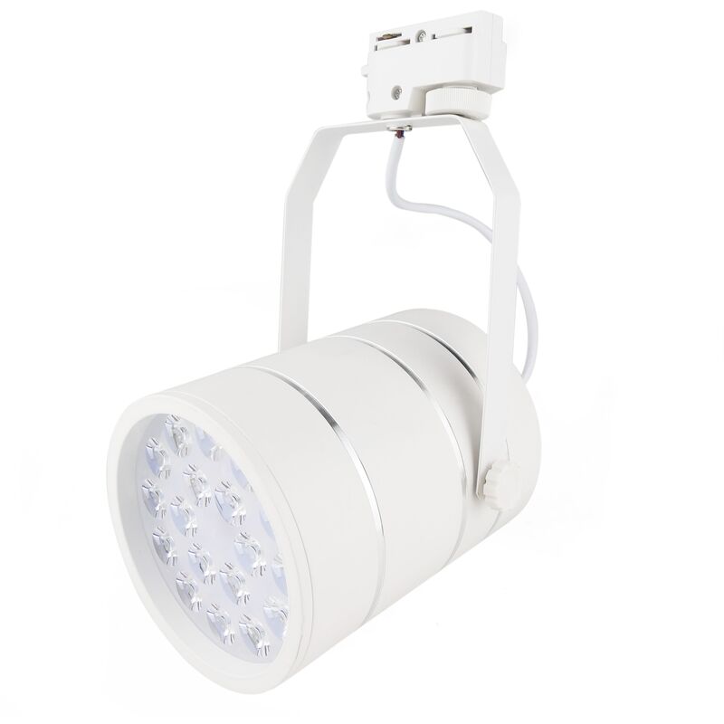 BeMatik - LED-Strahler Schienen 100x125mm 12W cool white Tag Weiß und Silber