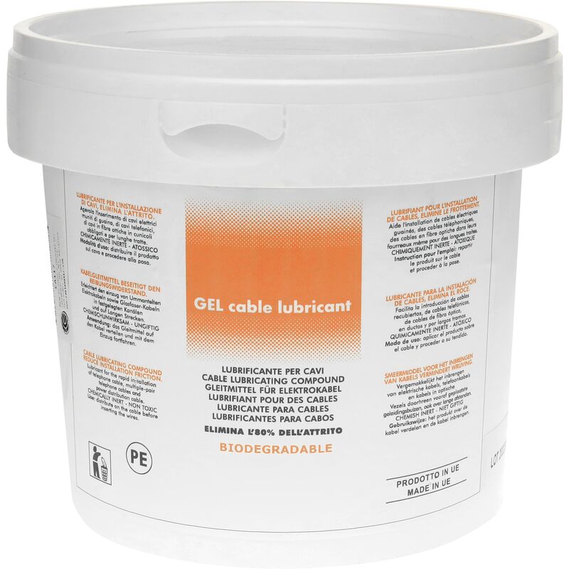 

Lubricante gel bidón 5Kg para inserción de cable por cabestrante en tuberías de plástico - Bematik