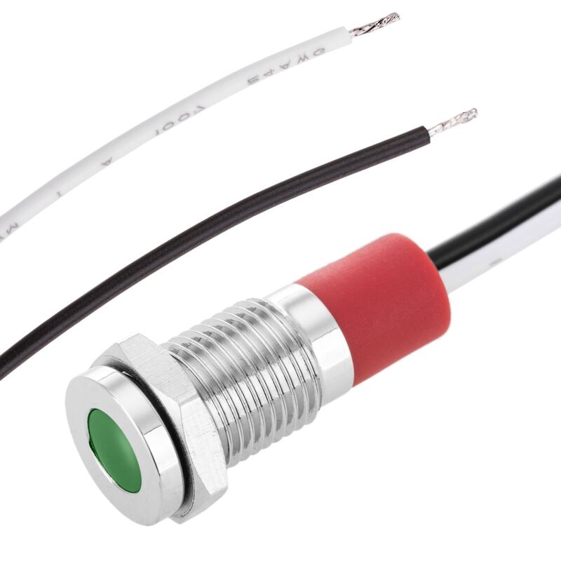 

BeMatik - Luz LED Piloto de 8mm 220VAC para montaje en panel de color verde