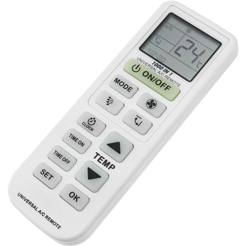 

Mando a distancia universal. Control remoto para aire acondicionado, calefacción y climatización 55x154x21 mm - Bematik