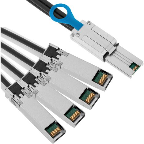 BeMatik - MiniSAS Câble SFF-8088 à 4 SFP + SFF-8431 10 Gigabit 1m