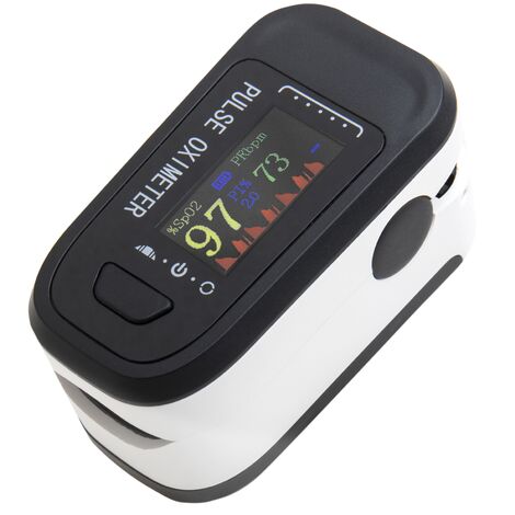BeMatik - Oxímetro de dedo para la medición de saturación de oxígeno y ritmo cardíaco con pantalla TFT