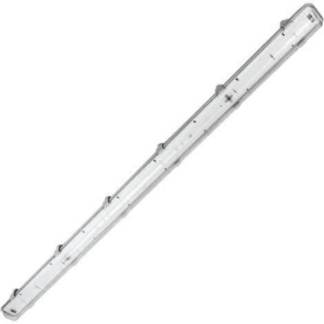 BeMatik - Pantalla estanca para tubo LED 1 x 1500 mm con conexión en un extremo IP65 T8 G13