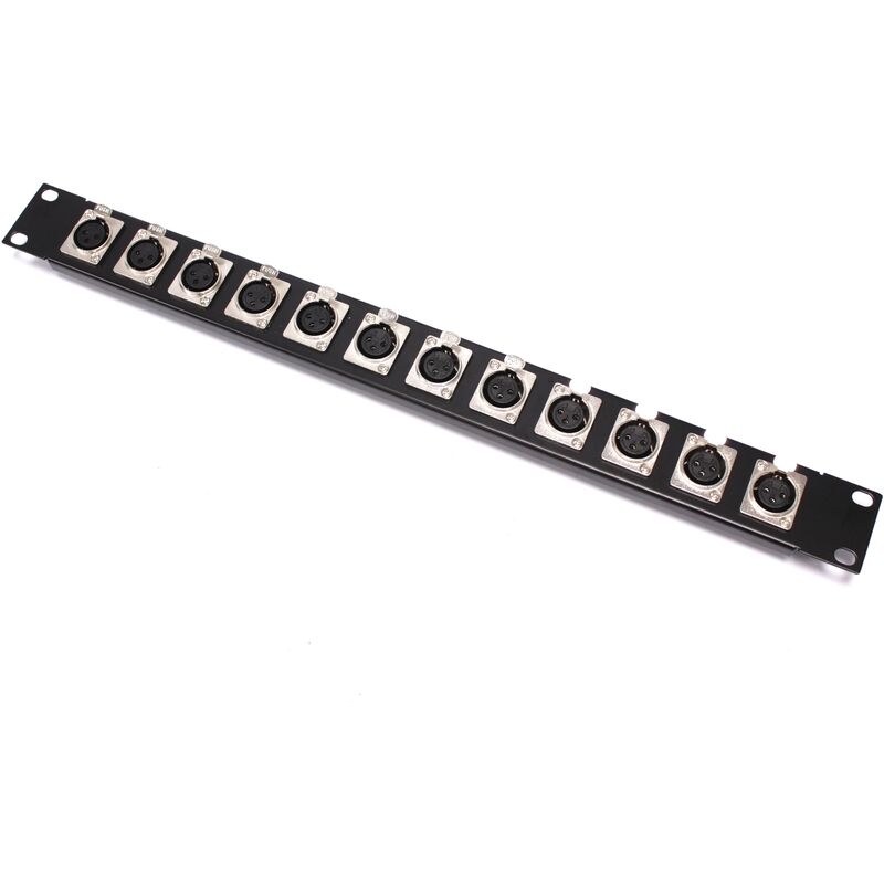 

Patch panel rack19 12-port XLR3-hembra 1U - Bematik