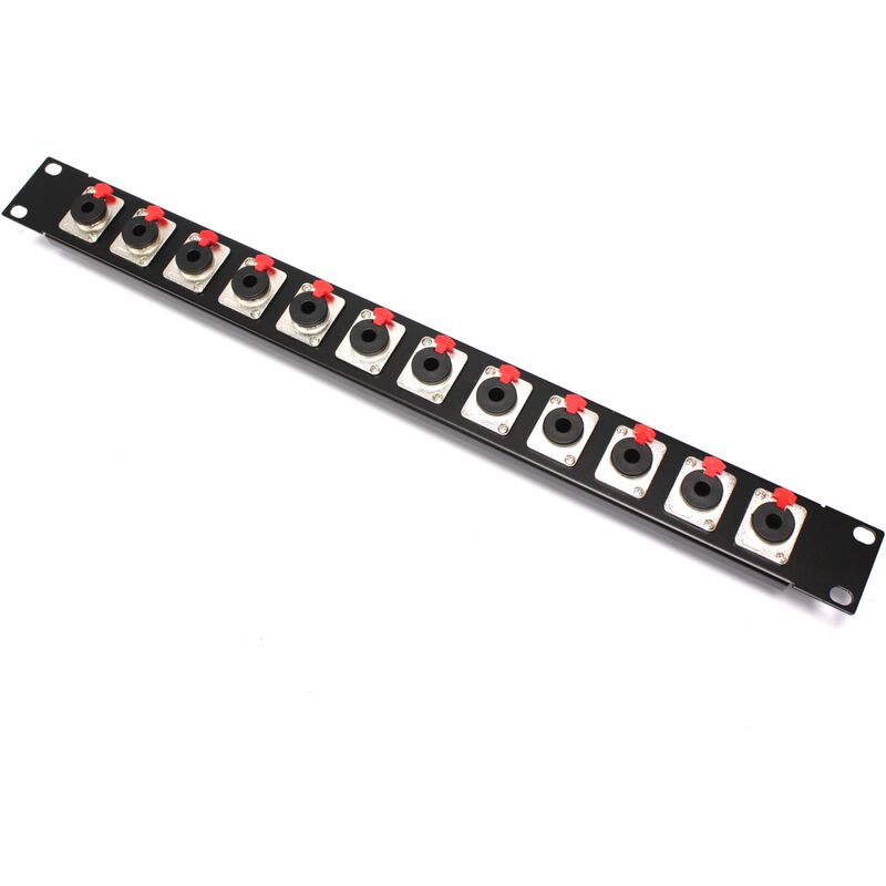 Patch panel rack19 12 porte jack6.3mm-femmina 1U - Bematik