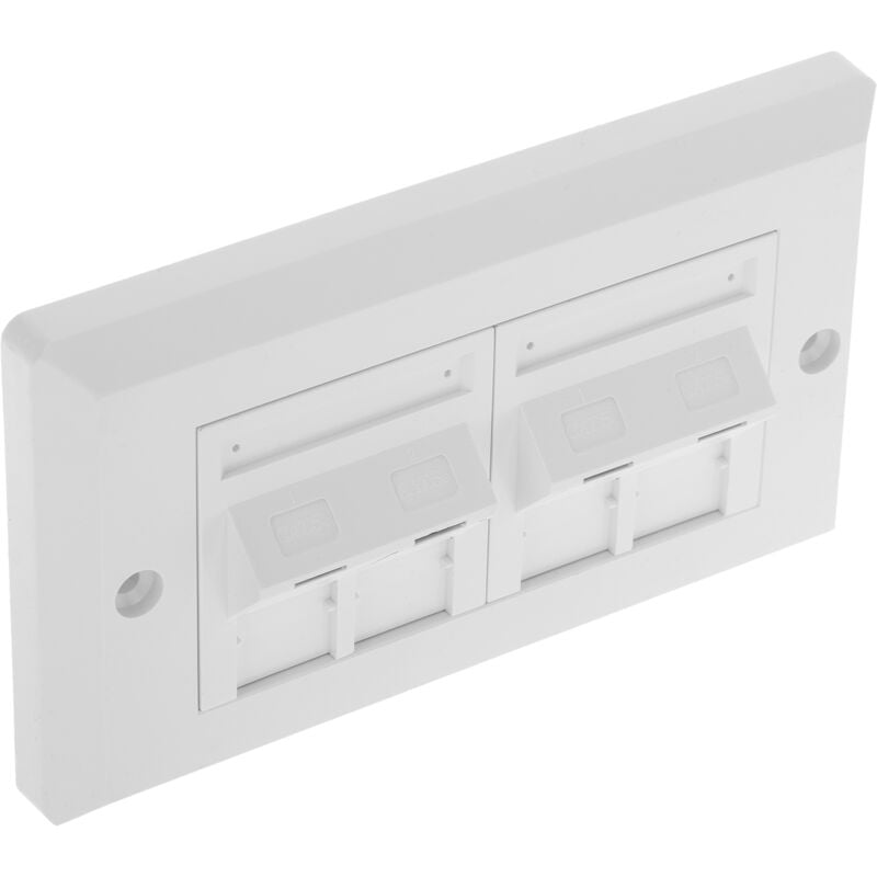 

Placa de pared de 140x80 de 4 RJ45 Cat.6 UTP - Bematik