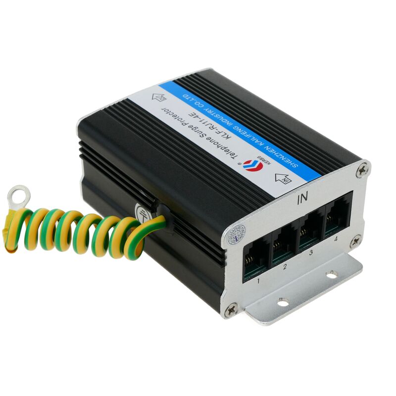 

BeMatik - Protector de sobretensión teléfono RJ11 RJ12 10KA 110V 4-puerto 4-pin