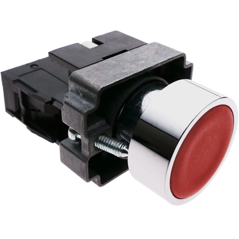 

BeMatik - Pulsador de enganche 22mm 400V 10A con bloqueo rojo