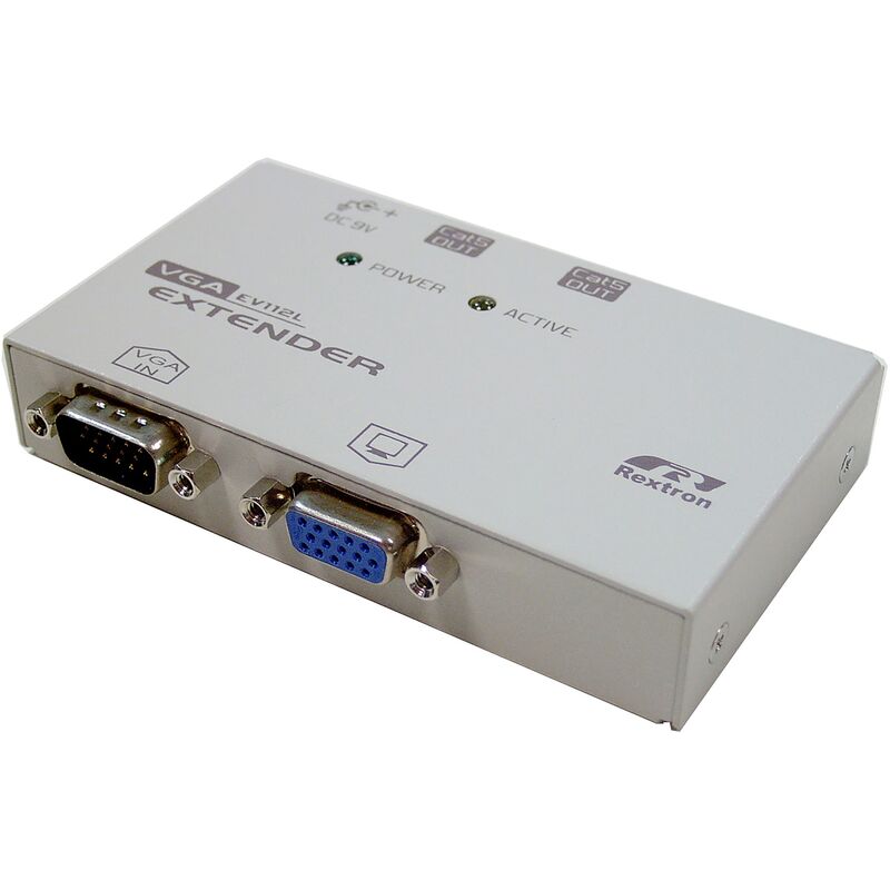 

BeMatik - Rextron VGA Extender 1 VGA-IN + 1 VGA-OUT + 2 RJ45-OUT (EV-112L)