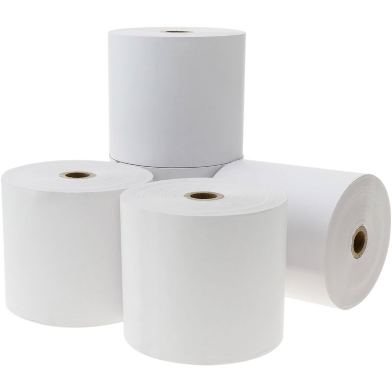 

BeMatik - Rollo bobina de papel térmico para impresora TPV y caja registradora 76x70mm 5 unidades