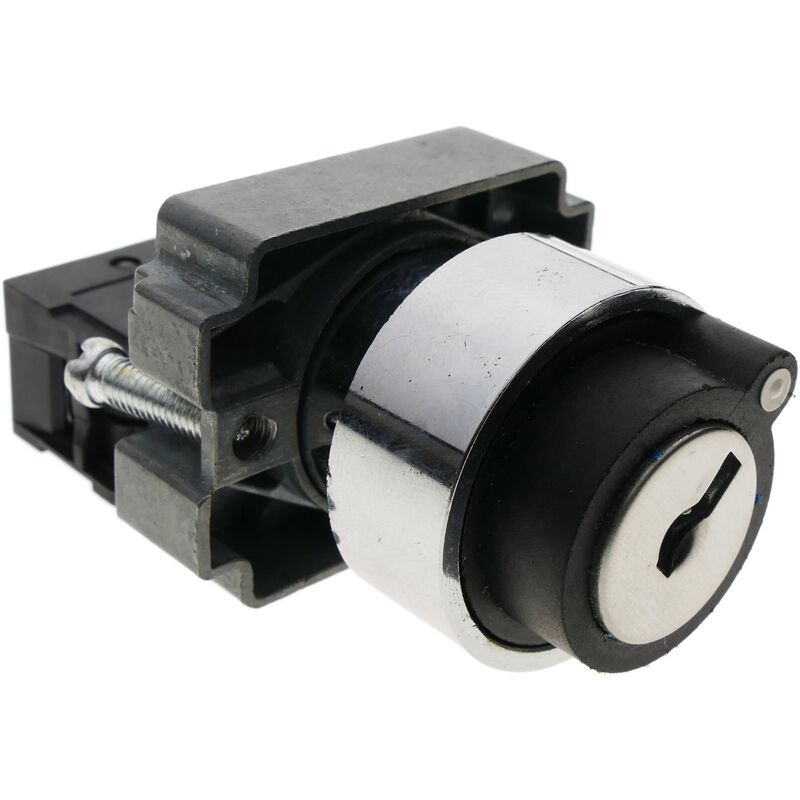 Rotary selector switch 22mm 1NO 400V 10A 2-position normally open with key - Bematik