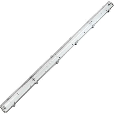 BeMatik - Schermo impermeabile per tubo LED 1 x 1500 mm con attacco su un'estremità IP65 T8 G13