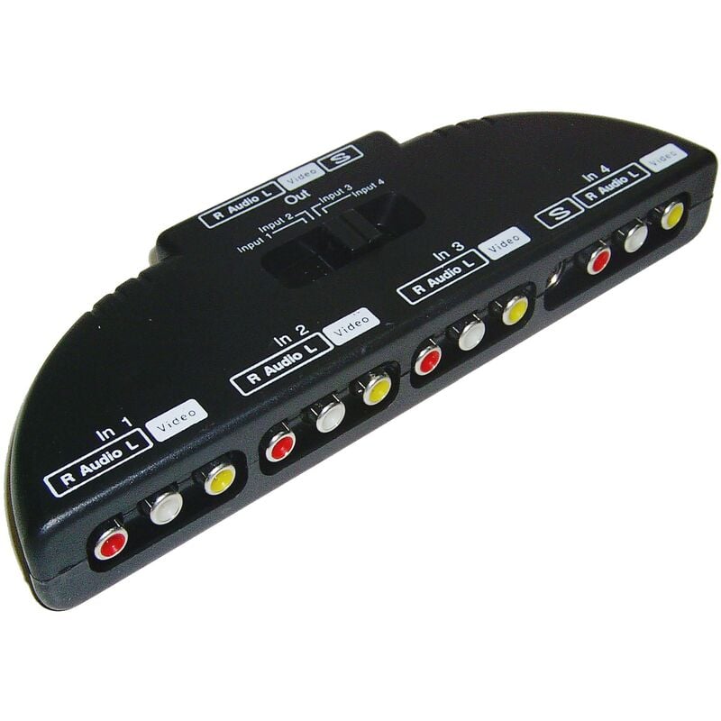 Bematik - Sélecteur audio/vidéo (4xIN/1xOUT)