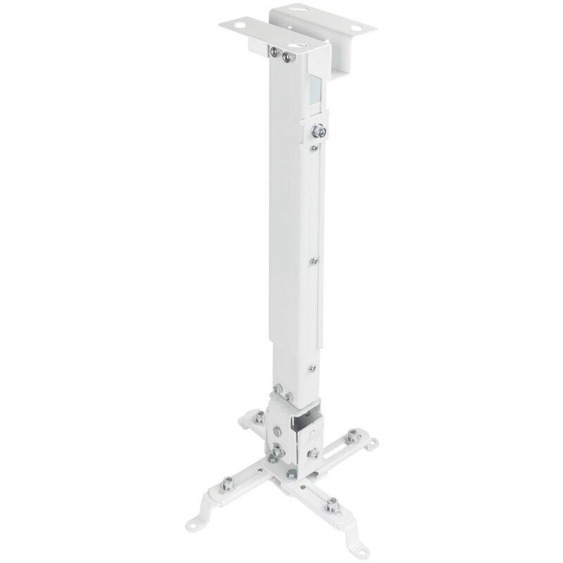 

BeMatik - Soporte de techo o pared para proyector con mástil de 30 cm a 55 cm blanco