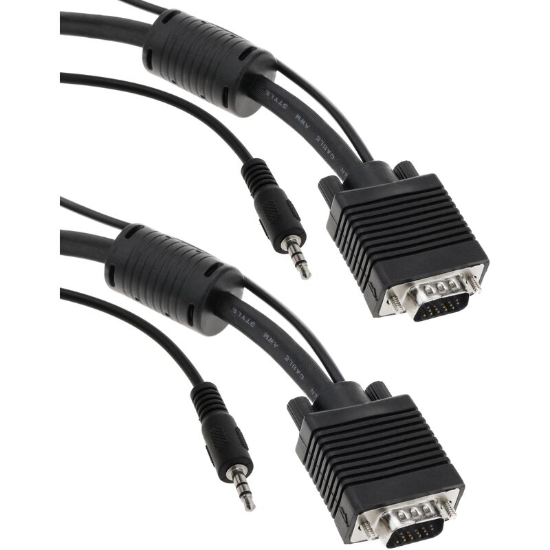 

Super cable VGA con jack de audio de 3,5 mm macho macho de 1,8 m - Bematik