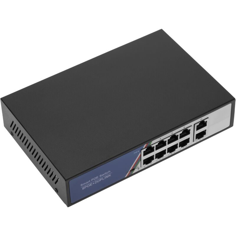 

Switch PoE 10/100Mbps IEEE802.3af/at 2 puertos UTP y 8 puertos PoE - Bematik