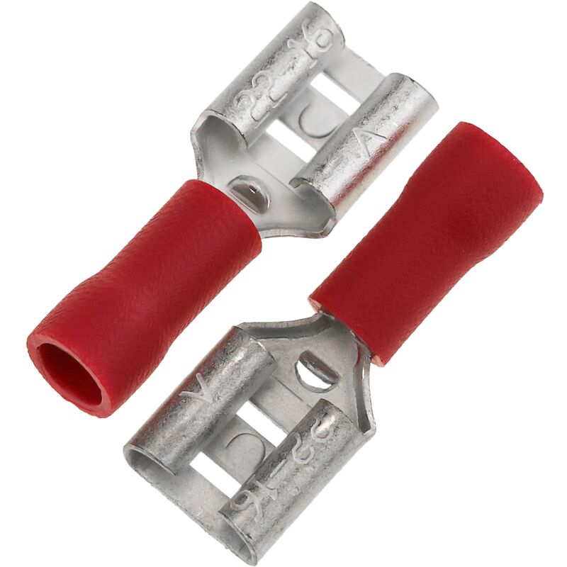 

Terminal Faston Hembra 6.3 mm rojo Pack de 100 uds - Bematik