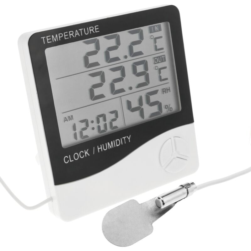 Image of Termometro igrometro e orologio digitale DW-0202 - Bematik