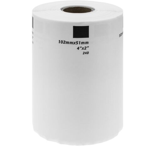 BeMatik - Thermal roll label with 600 labels compatible Brother DK-11240 102x51mm 4x2 10-pack