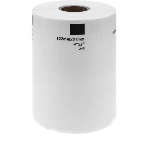 BeMatik - Thermal roll label with 600 labels compatible Brother DK-11240 102x51mm 4x2