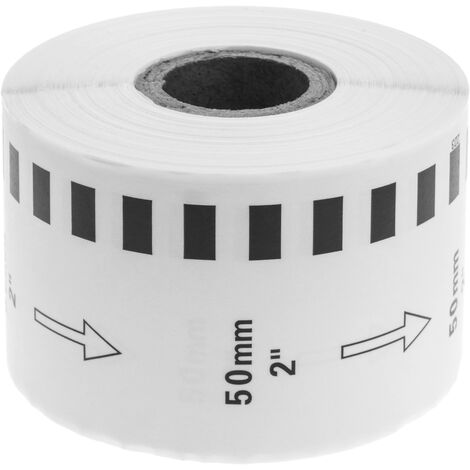 BeMatik - Thermal roll label with labels compatible Brother DK-22223 width 50mm 2 length 30.48m