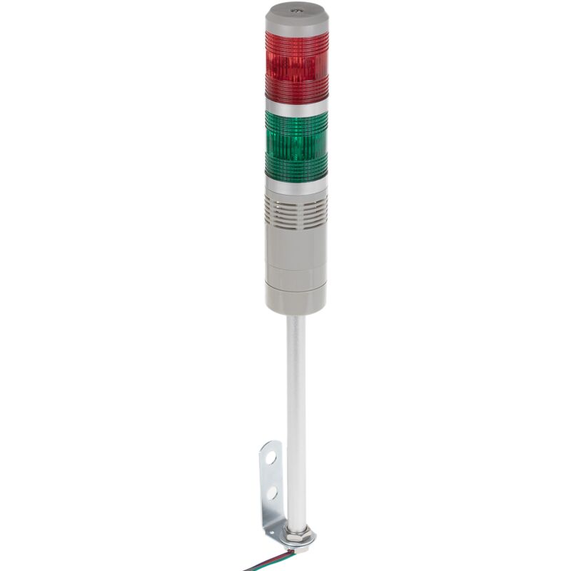 

BeMatik - Torre de señalización industrial. Semáforo con luces LED de color rojo verde 12 VDC