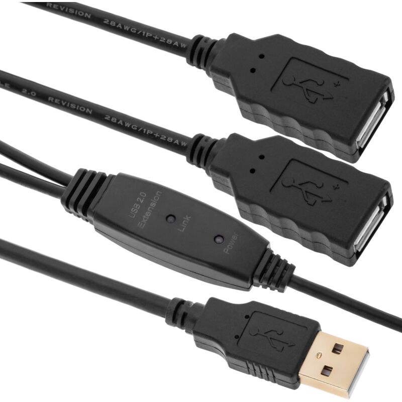 

USB 2.0 Extensión Cable AM a 2 AH de 5m - Bematik