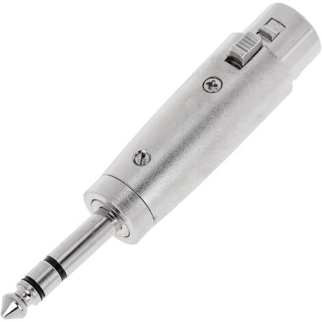 BeMatik - XLR audio adaptateur jack 6.3mm mâle à mâle 3 broches