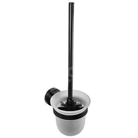 BEMETA Nero Escobillero de pared latón negro y taza de cristal 37x14x9,5cm (104113010)