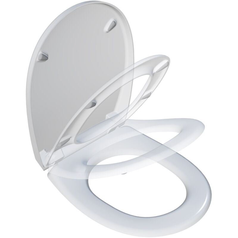 Bemis Mfg - Abattant déclipsable frein de chute plastique thermodur Click & clean blanc