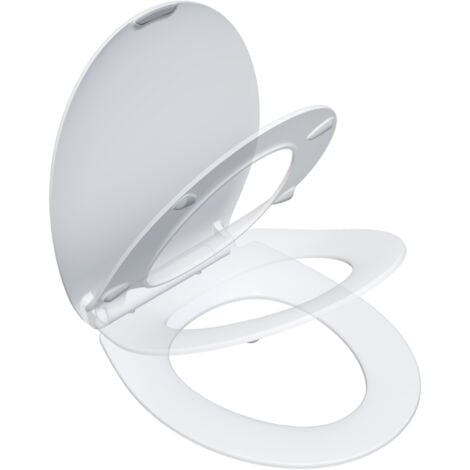 Bemis Click & Clean® design Slim blanc - Abattant universel antibactérien déclipsable à frein de chute - 37,5 x 40,5 x 6,7 cm - ABNBDDBL