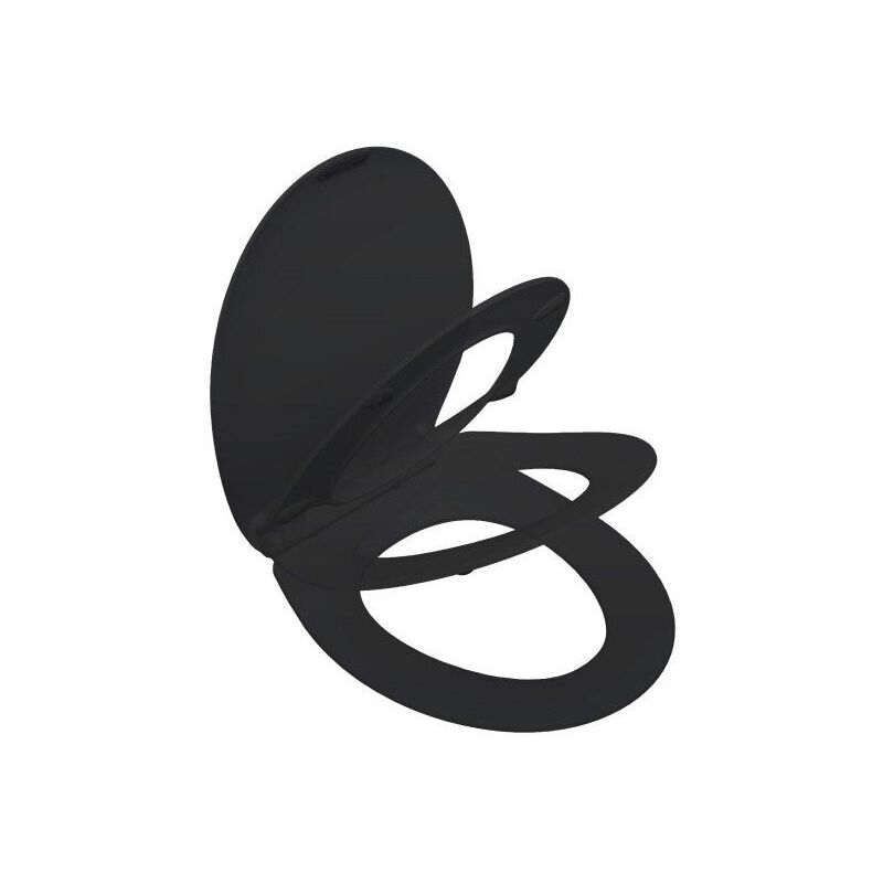 Bemis Mfg - Abattant déclipsable avec frein de chute, bemis, noir