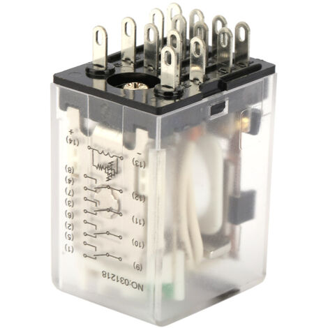 BEMM4C Relè intermedio di potenza mini 14 pin 5A elettromagnetico (12 V CC)