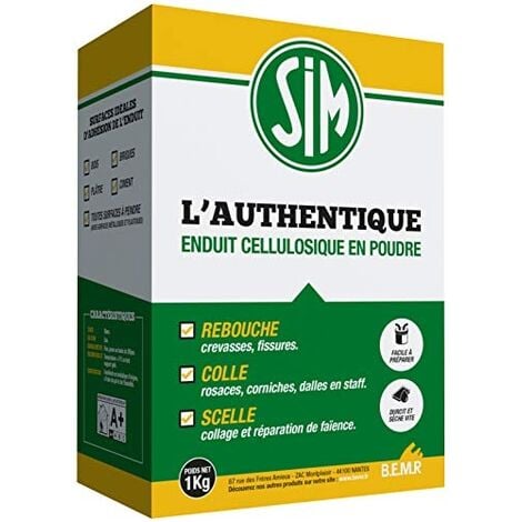 BEMR BMSIM01 ENDUIT SIM L'AUTHENTIQUE EN 1 KG, BLANC