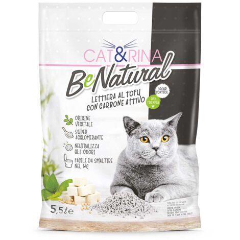 BeNatural lettiera di origine vegetale al tofu al carbone vegetale 5,5 litri