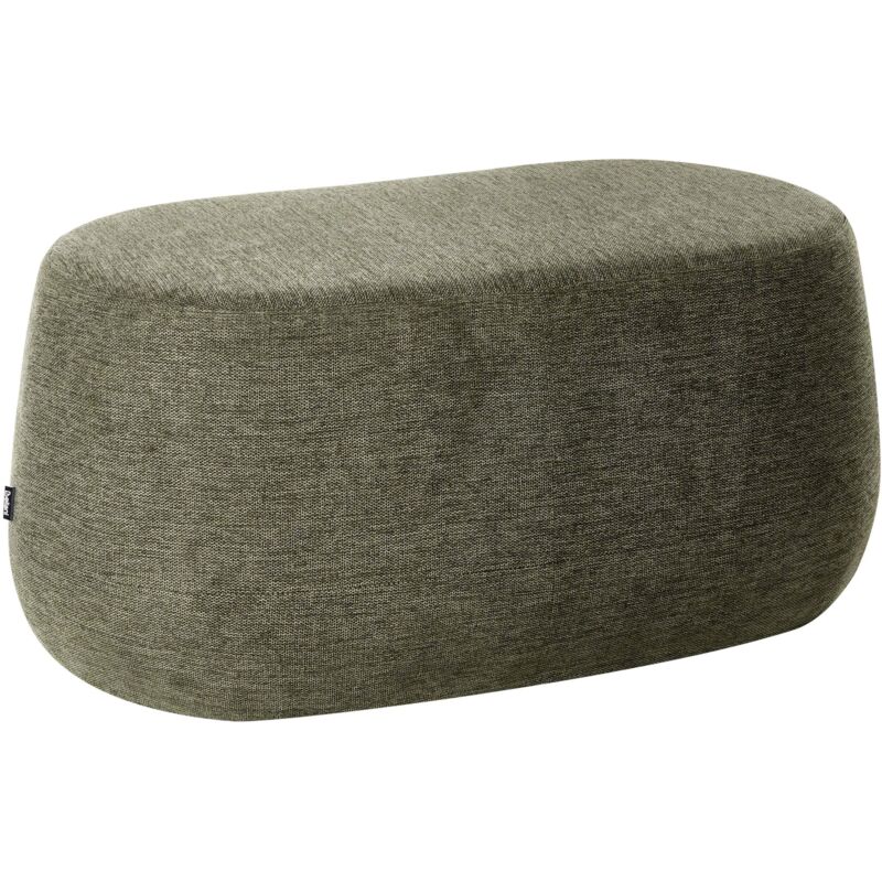 Beliani Bench Dark Green Fabric Upholstered Accent Bed Stool Pouffe Living Room Bedroom Ashton