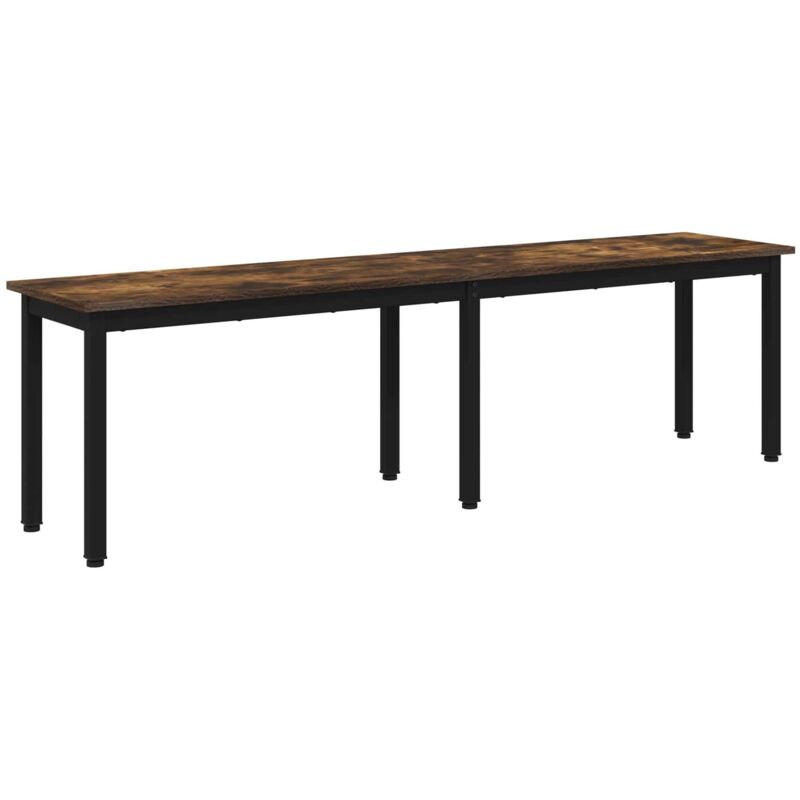 Bench Smoke Oak 160 X 35 X 45 Cm Engineered Wood Vidaxl