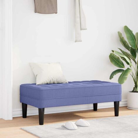Bench Jeans blue 113 x 57 x 39 cm Fabric vidaXL