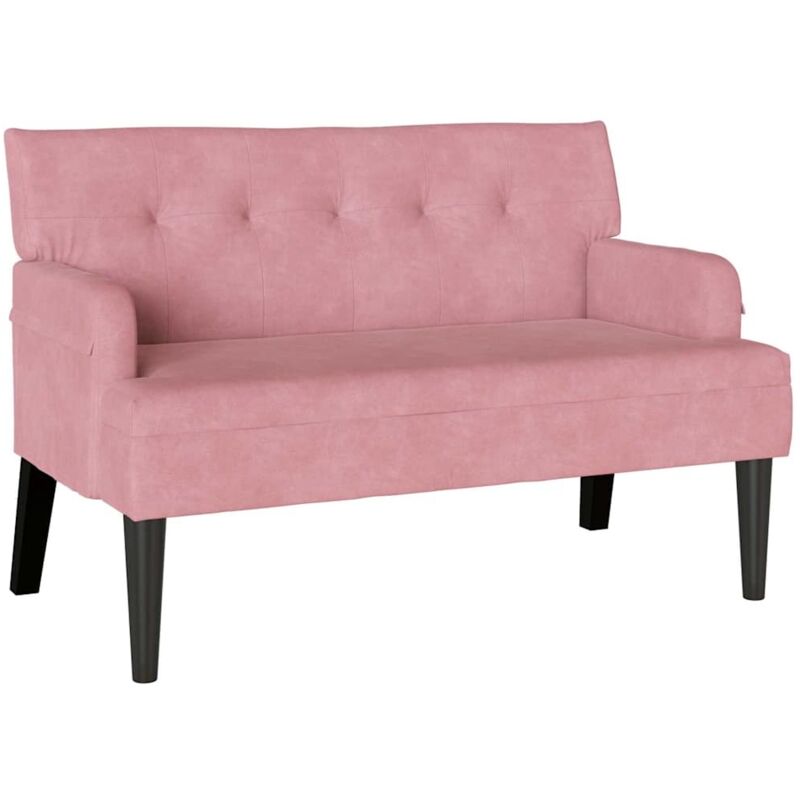 Chesterfield Bench Pink 112 X 65.5 X 75 Cm Velvet Vidaxl