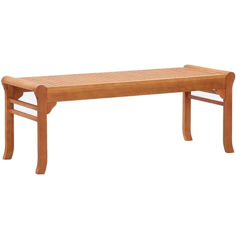 Bench  Natural Wood  Solid Eucalyptus Wood  2-Seater  Durable vidaXL