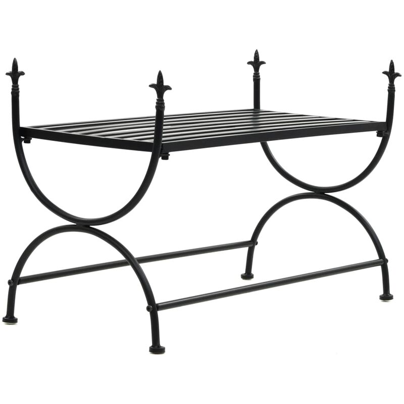 Bench Vintage Style Metal 83x42x55 Cm Black Vidaxl