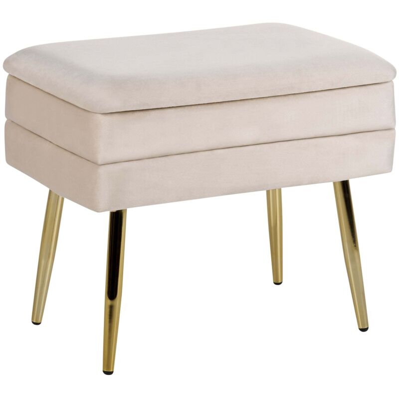 Beliani Storage Bench Odessa Velvet Beige