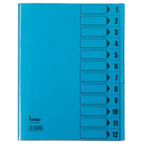 Bene Cartellina con divisori Blu DIN A4 PVC Numero scomparti: 12 084800BL