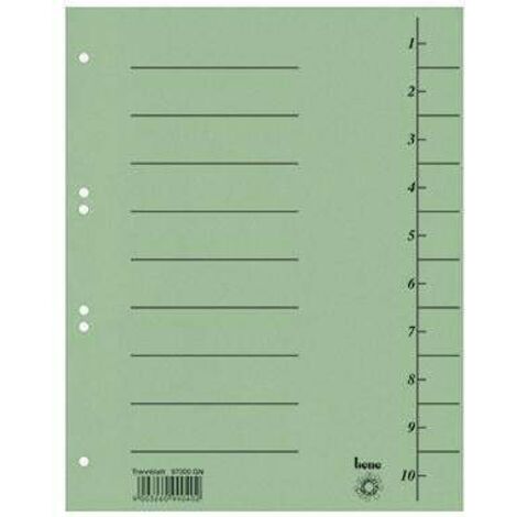 Bene Trennblatt 97300GN A4 Karton grün 100 St./Pack.