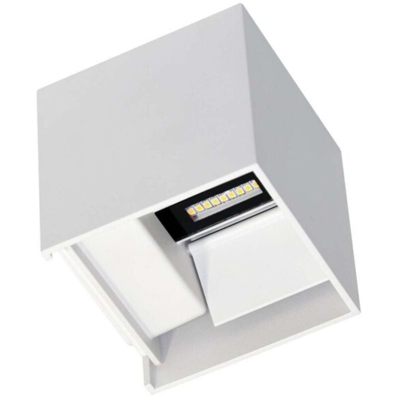 Applique murale led blanche IP54 6,8W à ailettes orientables 3000k