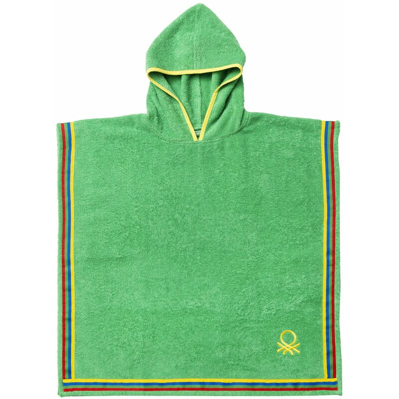 

Albornoz Poncho De Niño 85X85Cm 380 Gsm 100% Algodón Verde Kids