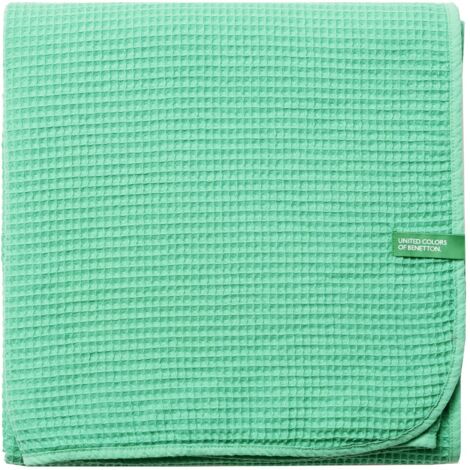 Benetton COUVERTURE 140x190CM 200GSM 100% COTON VERT CASA BENETTON