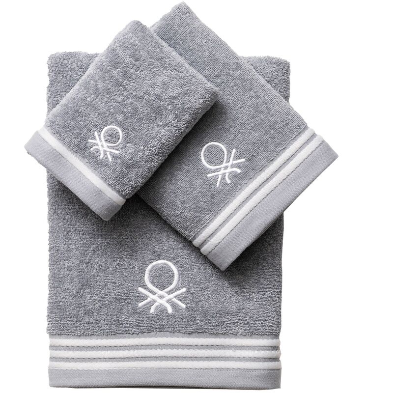 

Set 3Pc Toalla De Baño (1Pc 30X50Cm + 1Pc 50X90Cm + 1Pc 70X140Cm) 450Gsm 100% Algodón Gris Tevere