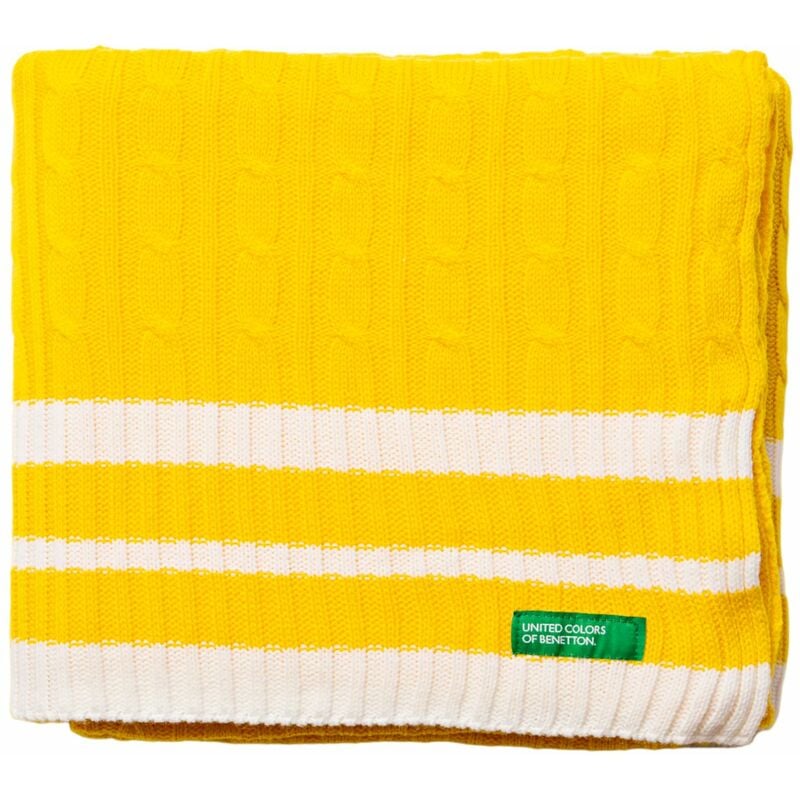 

Benetton - MANTA 140X190CM 200GSM 100% ALGODÓN DE PUNTO AMARILLO RAINBOW